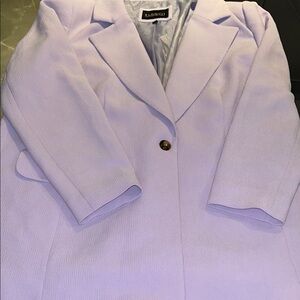 Eloquii Lavender Purple Blazer Structured One Button Suit Jacket sz 18W EUC